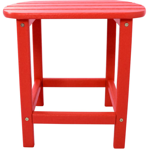 Cape Soleil, Verde 19" x 15" Side Table in Sunset Red